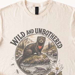Wild and Unbothered Graphic Tee Nature Illustration Shirt